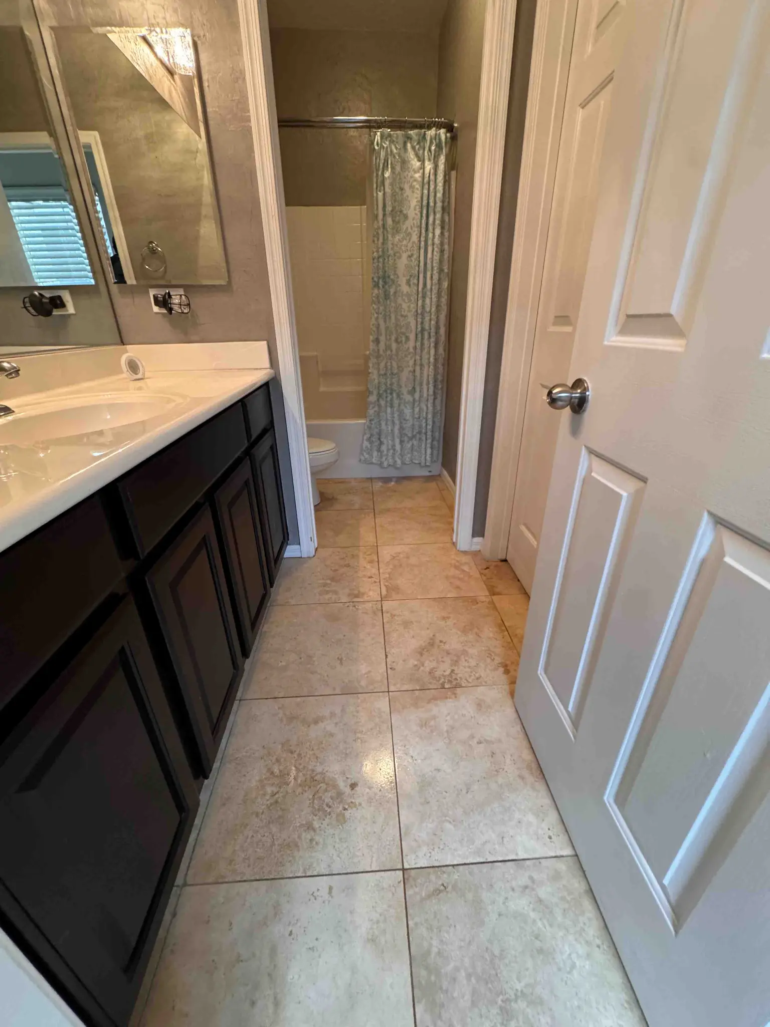 Detailed residential bathroom cleaning