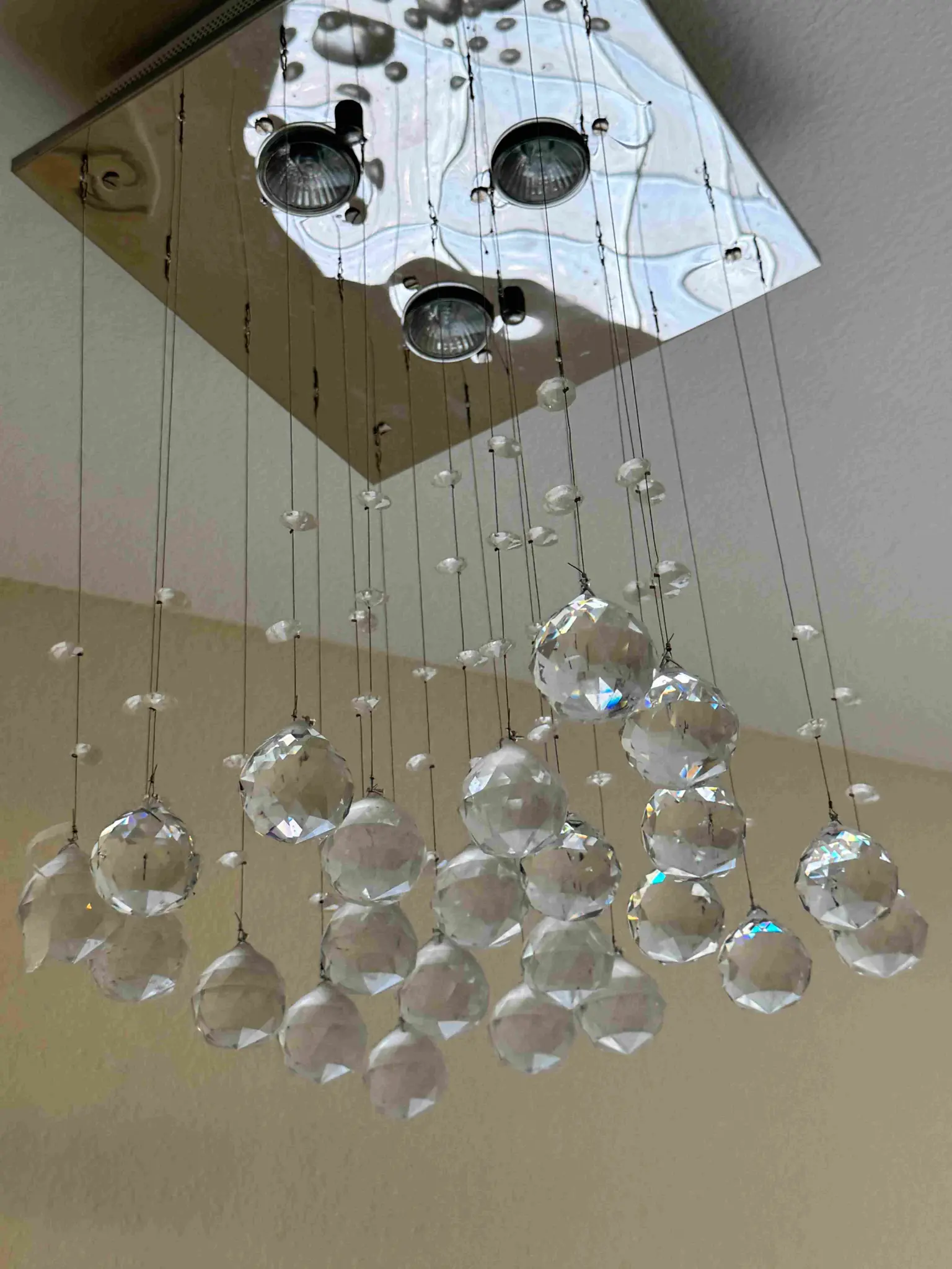Crystal chandelier in a cleaned Las Vegas residence