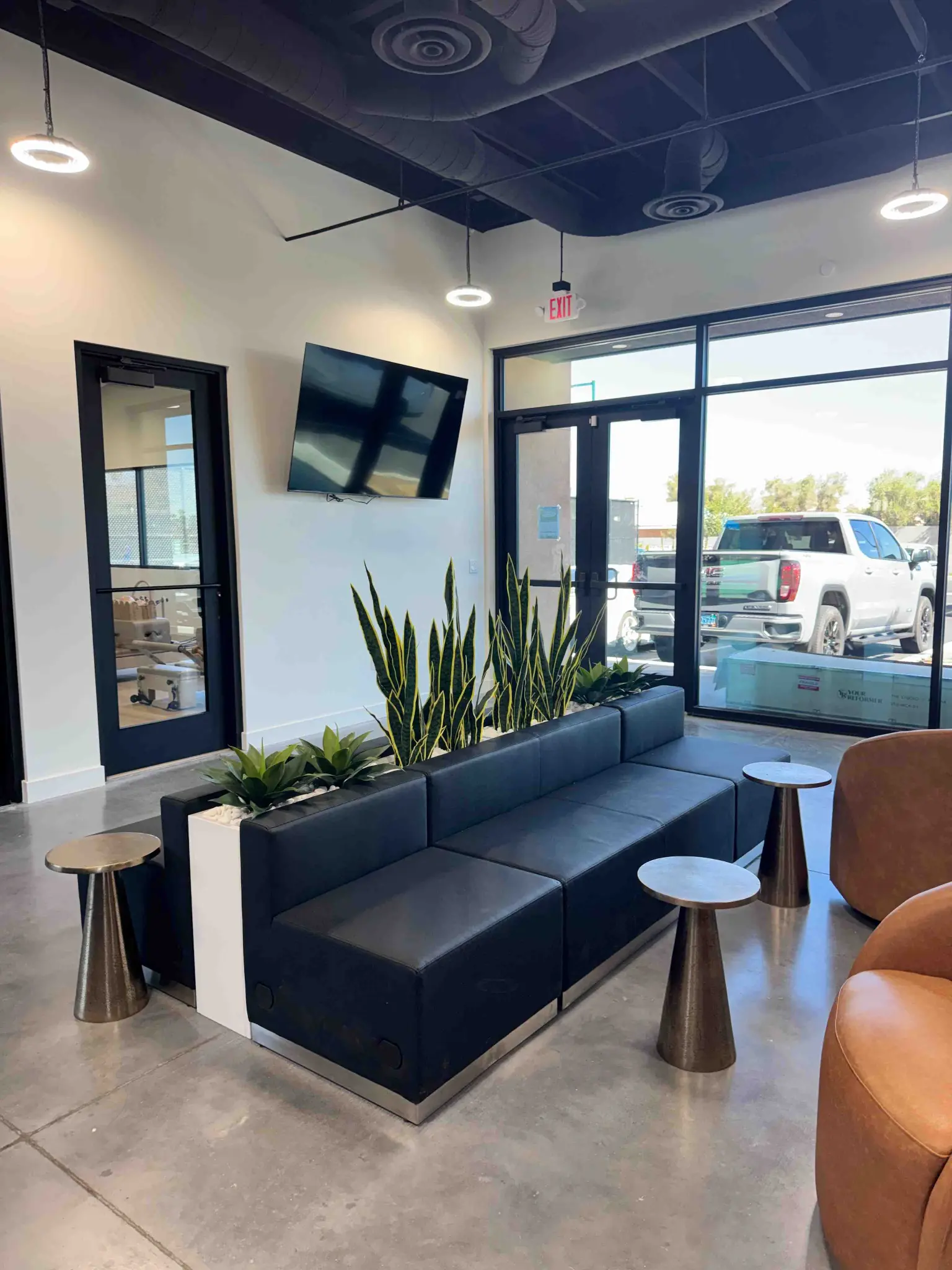Cleaned lobby seating area in a commercial space