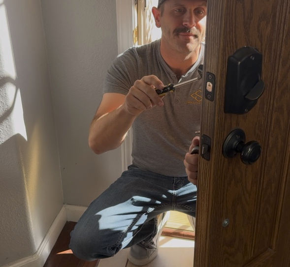 Handyman maintenance service in progress
