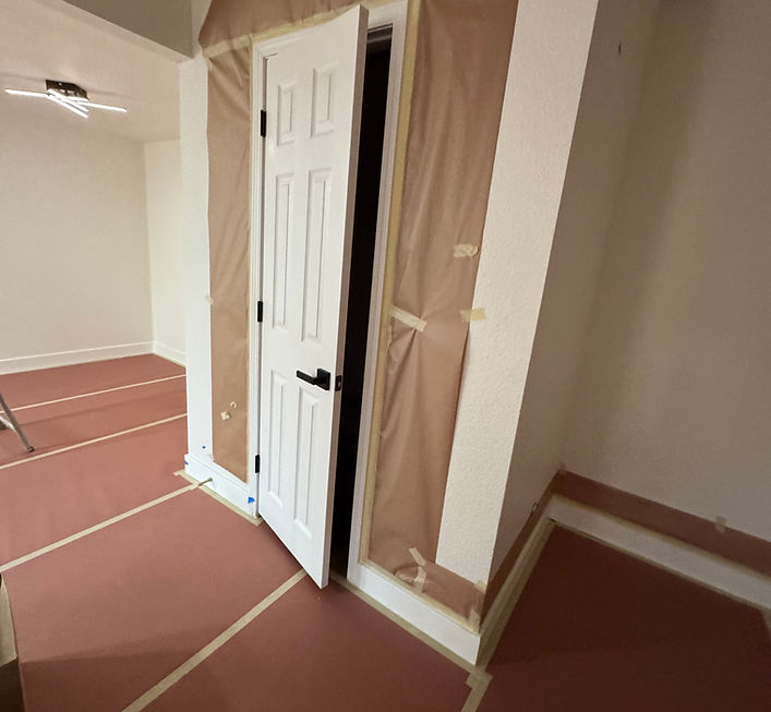 Freshly painted residential interior